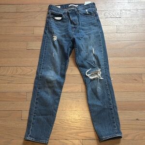 Levi’s Wedgie Distressed Blue Jeans